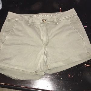 American eagle army green super stretchy shorts